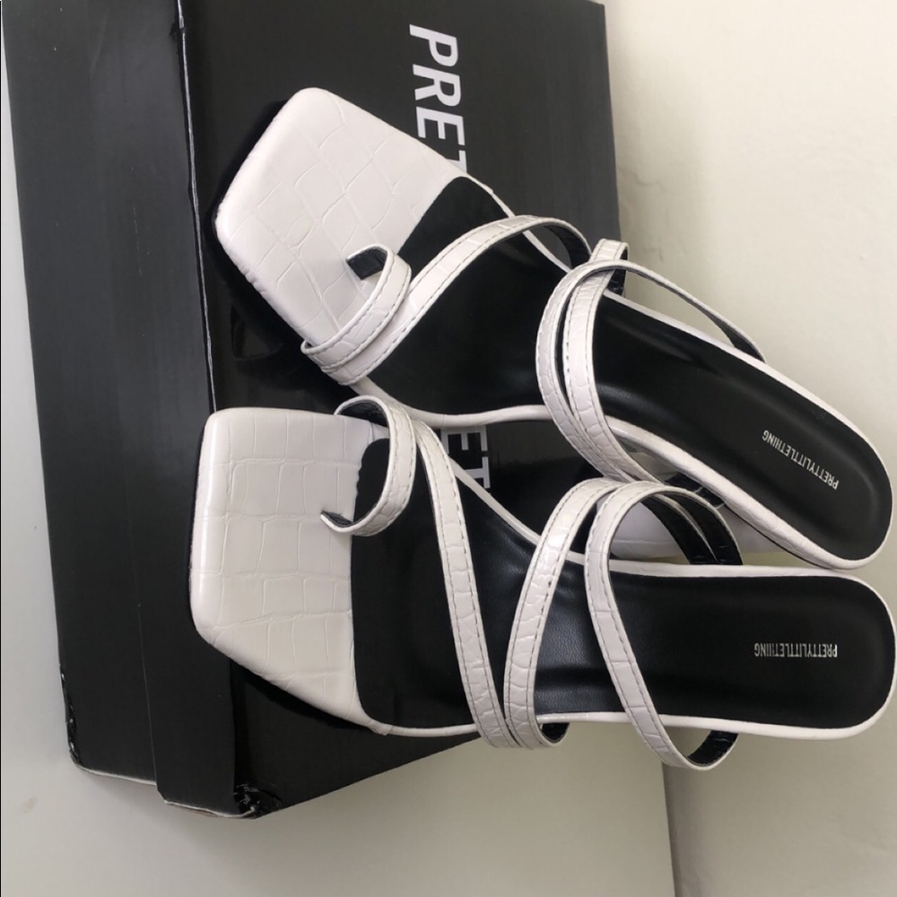 White opened thick heels!